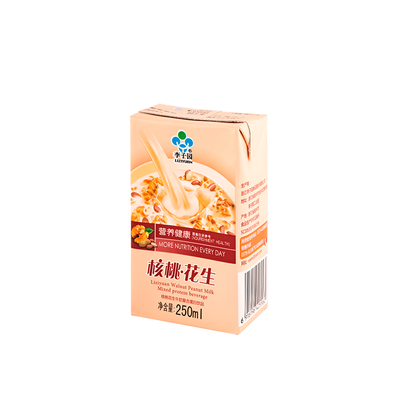 核桃花(huā)生牛奶复合蛋白饮品，单瓶净含量250ml