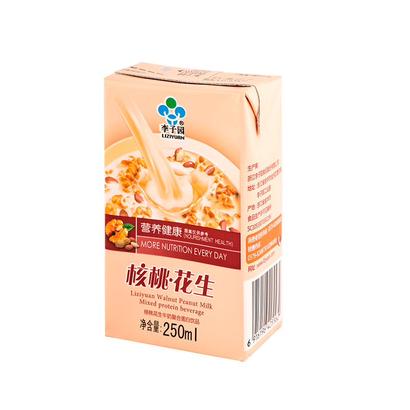 250ml核桃花(huā)生牛奶复合蛋白饮品